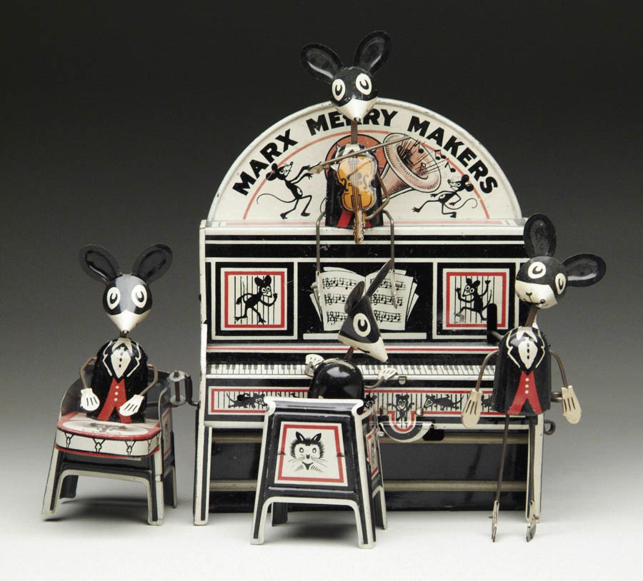 Appraisal: MARX MERRY MAKERS WITH MARQUEE Lithographed piano in black white