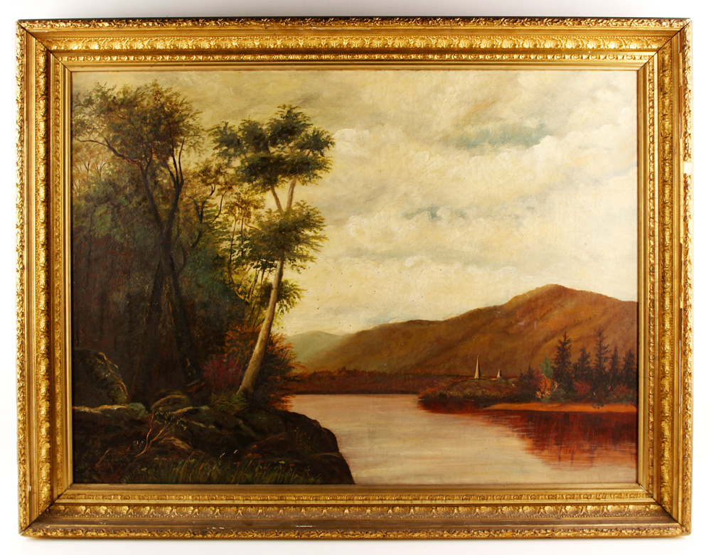 Appraisal: - Hudson River Landscape O C Hudson River landscape oil