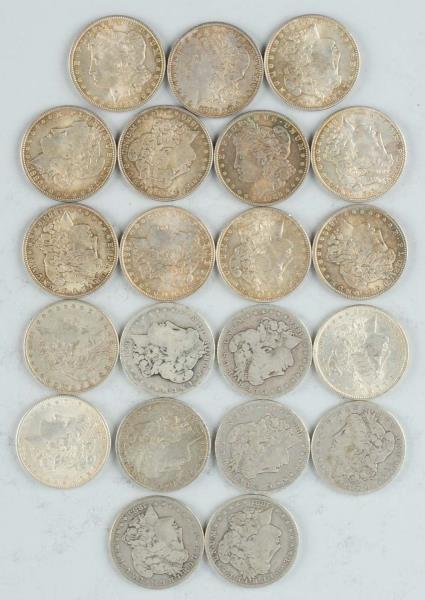 Appraisal: Ten Morgan silver dollars all AU-BU Ten Common dates G-XF