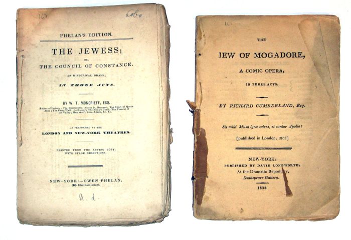 Appraisal: vols Early th-Century American Theatre Imprints Cumberland Richard The Jew