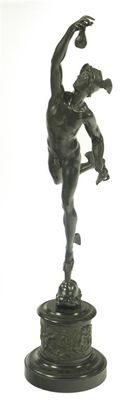 Appraisal: After Giambologna Mercury bronze on turned slate base late th