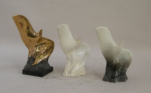 Appraisal: Three Ursaline Institute Awards circa Ceramic on Ceramic Caplan Jerry