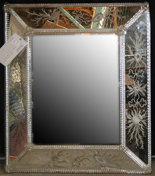 Appraisal: A Venetian Rococo style mirror th century height in width