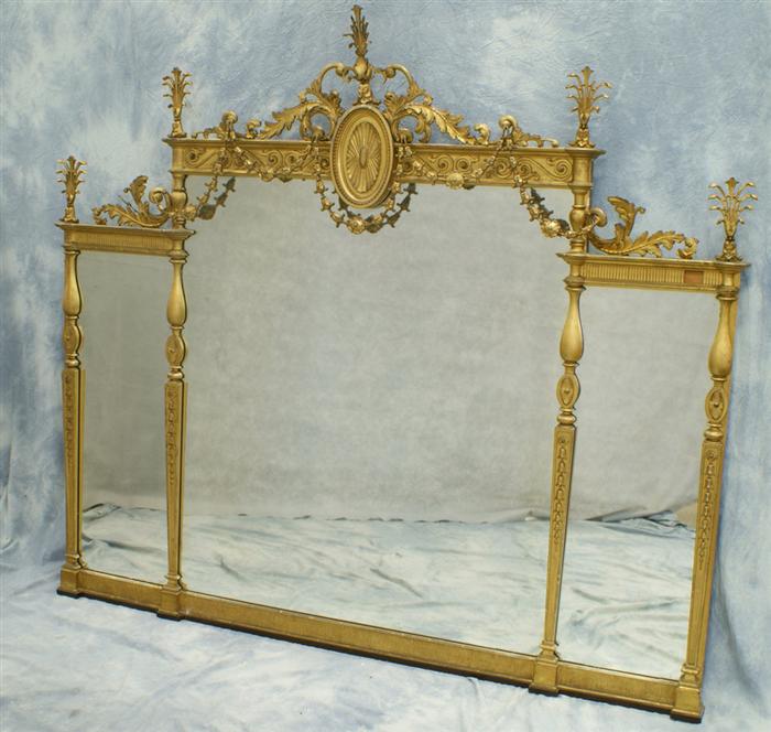 Appraisal: part gilt Federal style overmantle mirror w h Estimate -