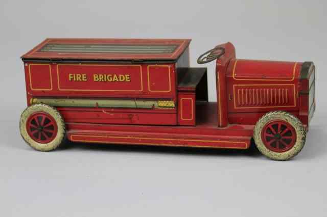 Appraisal: W CRAWFORD SONS FIRE BRIGADE BISCUIT TIN England c an