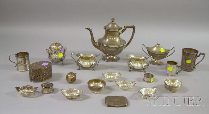 Appraisal: Approximately Twenty Assorted Silver Table Serving and Personal Items including