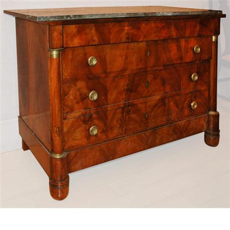 Appraisal: Empire Gilt-Bronze Mounted Mahogany Commode Estimate -