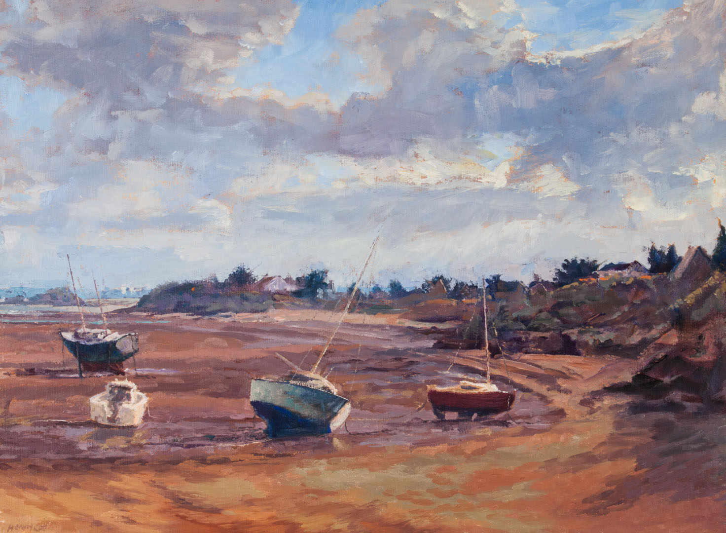 Appraisal: Henry Coe Le Chatelet Low Tide oil on canvas American