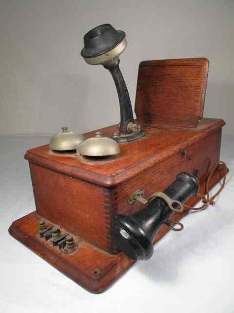 Appraisal: Two antique wall telephones One made by Stromberg-Carlson and the