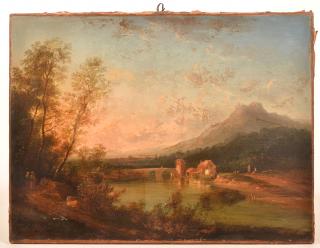 Appraisal: Continental th Cent Oil landscape Painting Continental th Century Oil