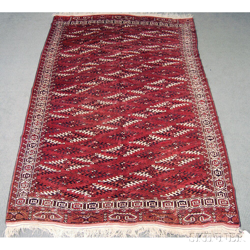 Appraisal: Yomud Carpet West Turkestan early th century ft x ft