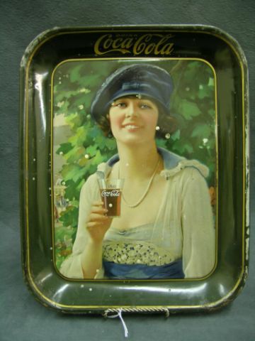 Appraisal: Original Coke tray Autumn Girl also depicted in calendar several