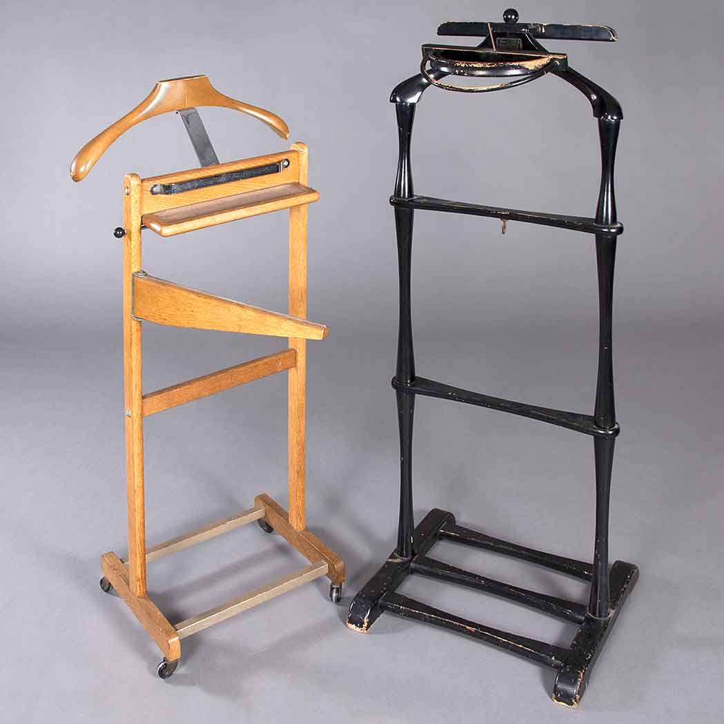 Appraisal: Two Wood Gentleman's Valet Stands C Estate of Douglas Fairbanks