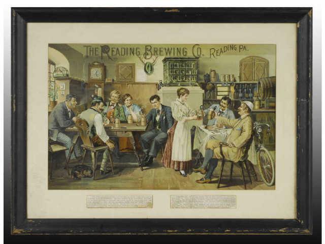 Appraisal: The Reading Brewing Co Paper Litho Poster Description Circa s