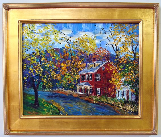 Appraisal: House Below the Road Kitnersville PA oil on canvas x