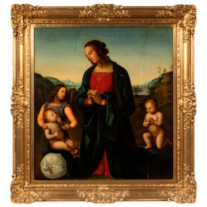 Appraisal: After Raphael th th Century Madonna and Child with Saints