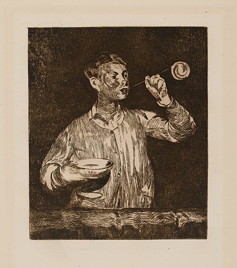 Appraisal: DOUARD MANET L'Enfant aux Bulles de Savon Etching and drypoint