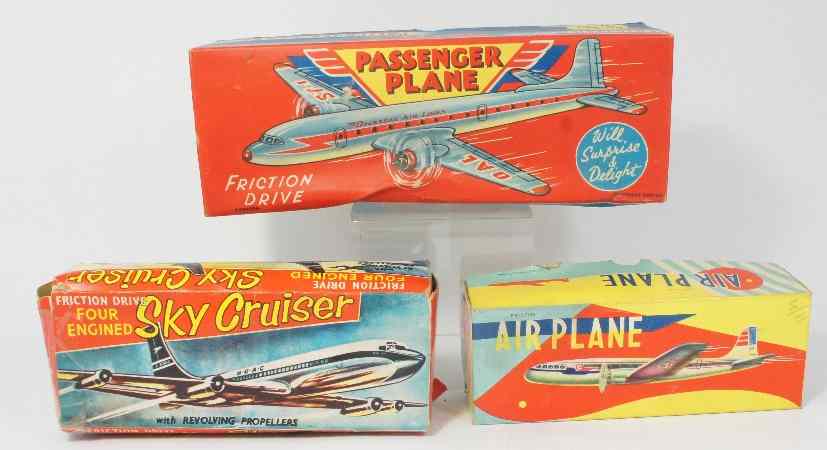 Appraisal: ARTle Toy Passenger Plane in Original Box together with Two