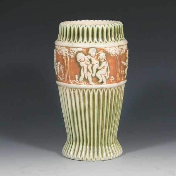 Appraisal: Roseville Donatello - '' vase Unmarked A hairline descends from