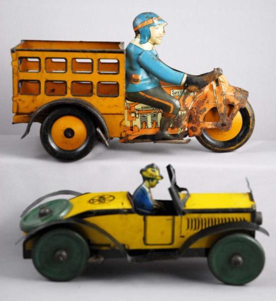 Appraisal: Lot of Marx Wind-Up Vehicle Toys Description Includes Marx Race