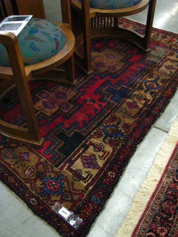 Appraisal: Vintage Kazak tribal area rug x irregularly woven