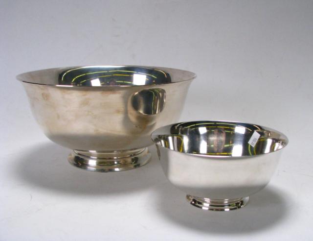 Appraisal: Two sterling silver Paul Revere bowls one diameter one diameter