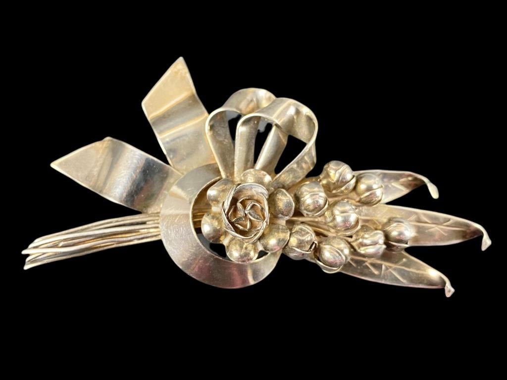 Appraisal: Hobe Sterling Brooch x Please see photos for details