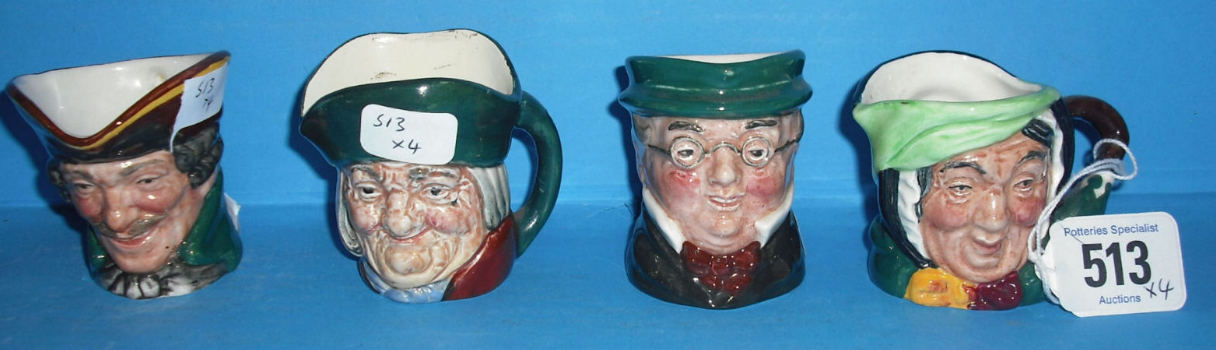 Appraisal: Royal Doulton miniature Character jugs sairey gamp D Mr Pickwick