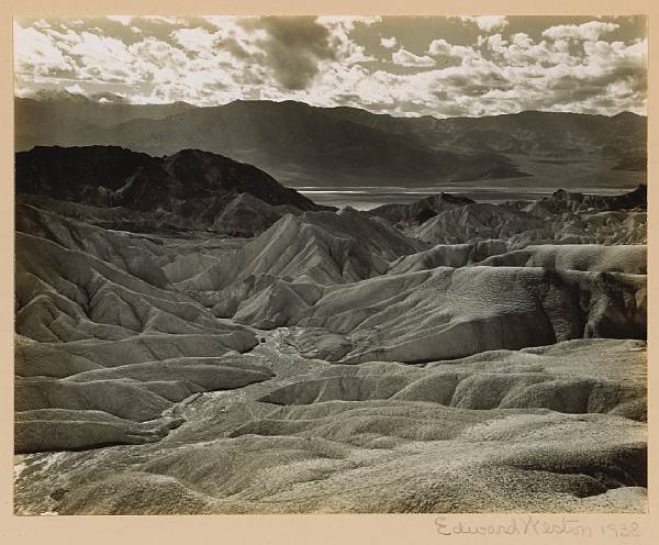 Appraisal: Edward Weston American - Zabriskie Point Death Valley Gelatin silver