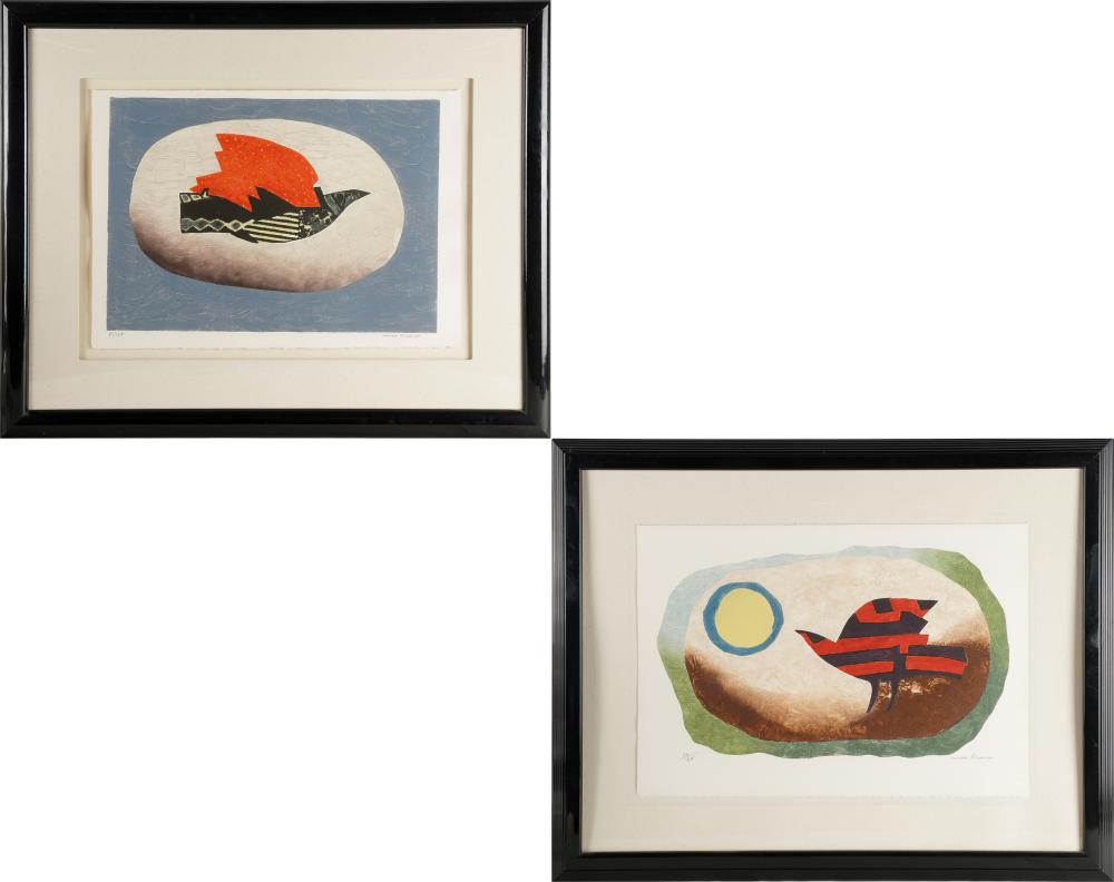 Appraisal: MAX PAPART TWO WORKSBird Image and Bird Image each colored