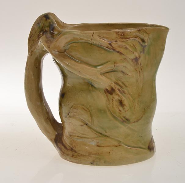 Appraisal: MERRIC BOYD JUG WITH WINDSWEPT TREE HANDLE DATED TO BASE