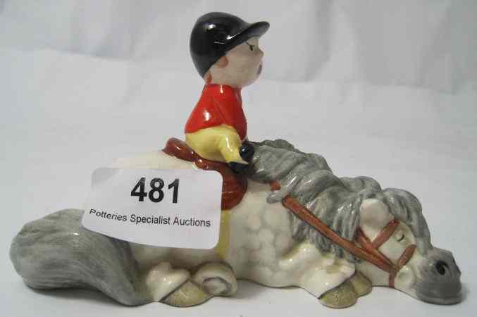 Appraisal: Beswick Thelwell Figure of Boy on Grey Pony ''Kick Start''