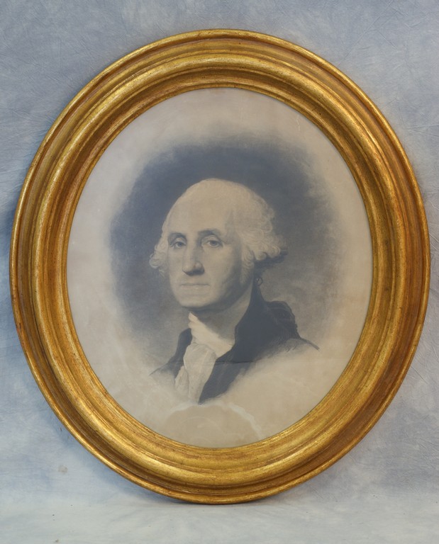 Appraisal: Thomas B Welch After Gilbert Stuart engraved portrait Washington Philadelphia