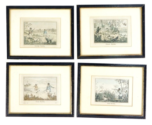 Appraisal: A set of four thC hunting prints after Henry Alken