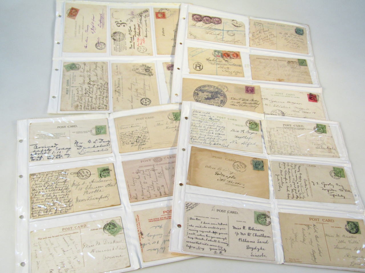 Appraisal: Various Lincolnshire postmarks on postcards Edwardian and others to include