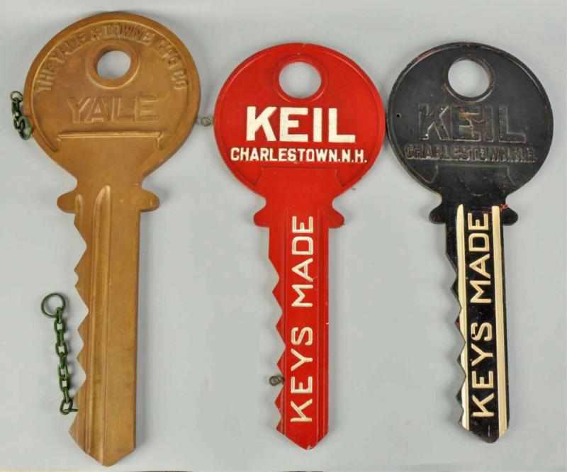 Appraisal: Lot of Early Advertising -Sided Keys Description Keys were used