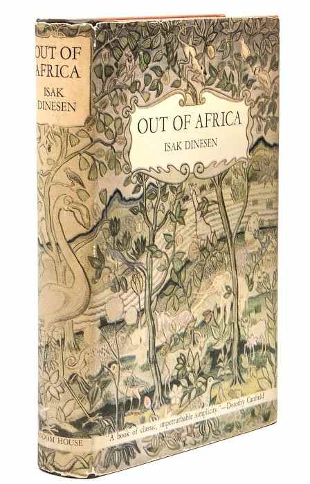 Appraisal: Blixen Karen Isak Dinesen Out of Africa first American edition