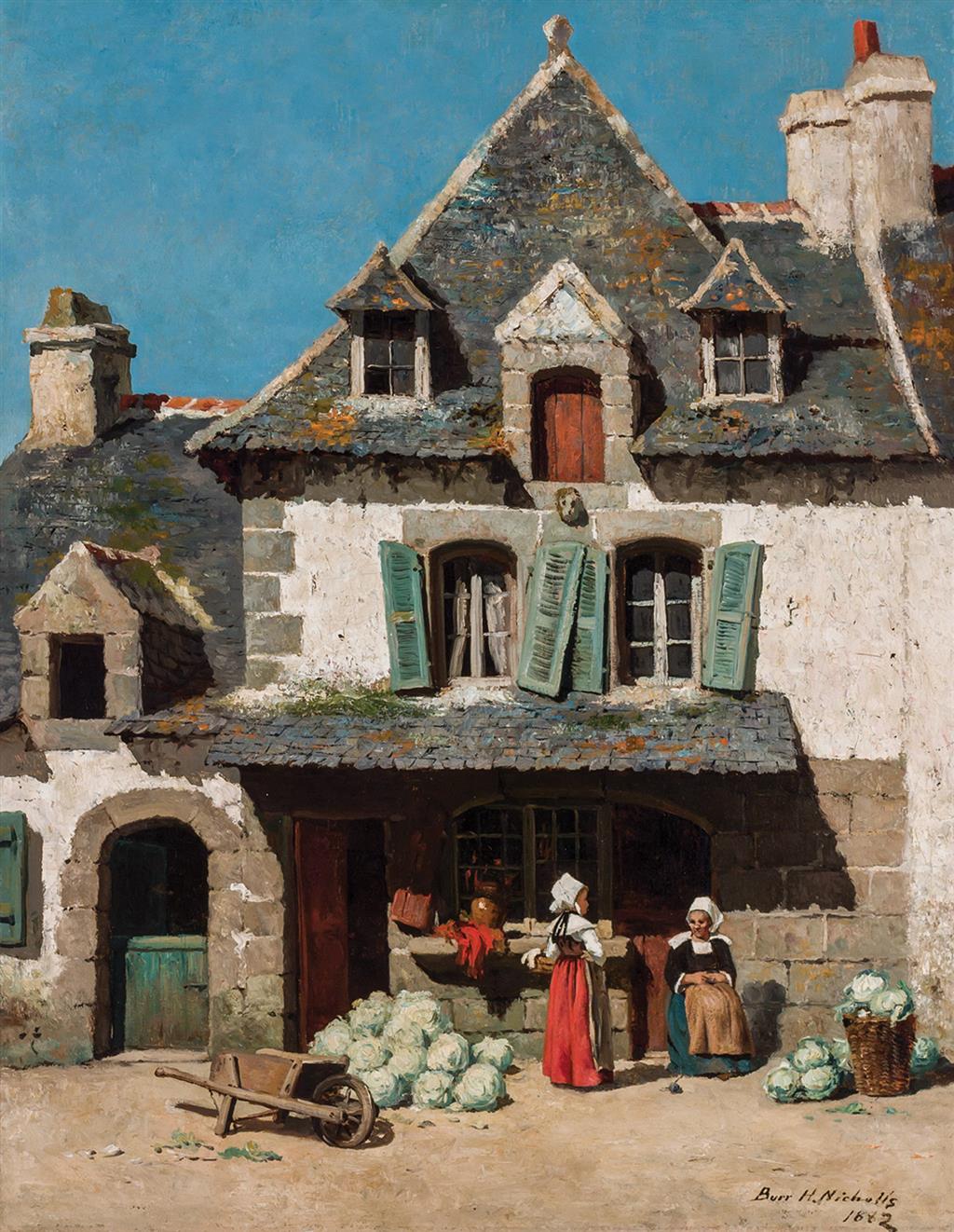 Appraisal: BURR H NICHOLLS American - Vieille Maison a Pont-Aven oil