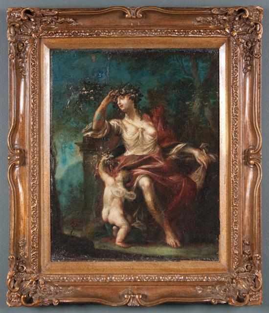 Appraisal: Continental School th century Venus and Cupid oil on canvas