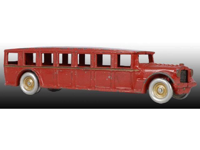 Appraisal: Cast Iron Arcade Fageol Safety Coach Bus Toy Description Red