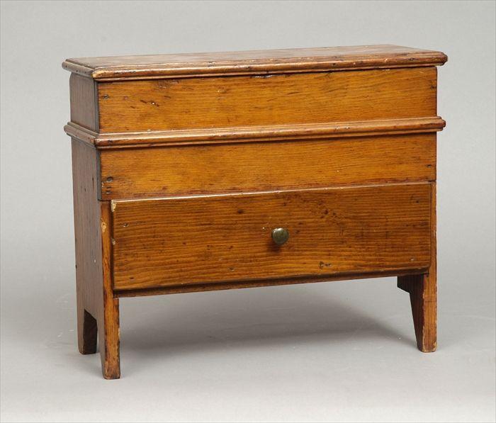 Appraisal: Pine Miniature Chest with Drawer x x in