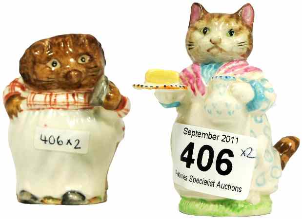 Appraisal: Beswick Beatrix Potter Figures Mrs Tiggywinkle and Ribby both BP