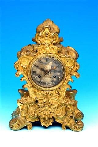 Appraisal: A th Century French ormolu mantel clock with silvered Roman