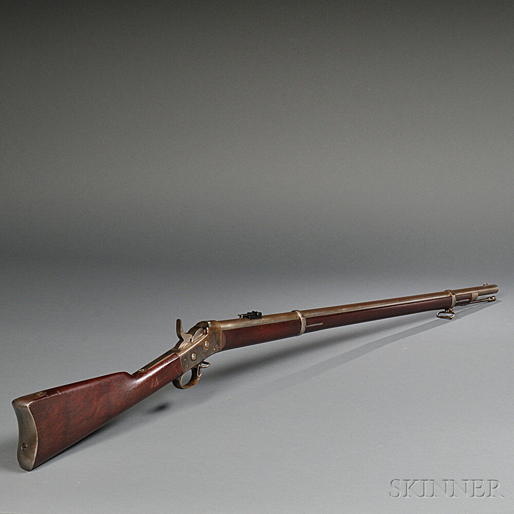 Appraisal: Model Rolling Block U S Army Rifle c walnut stock