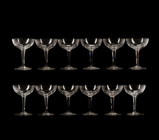 Appraisal: Baccarat Genova Crystal Champagne Coupes Baccarat French - circa s