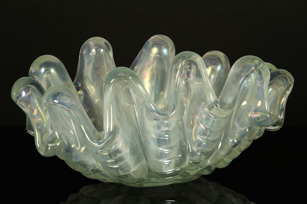 Appraisal: - Mid th C Glass Shell Sculpture Mid th century