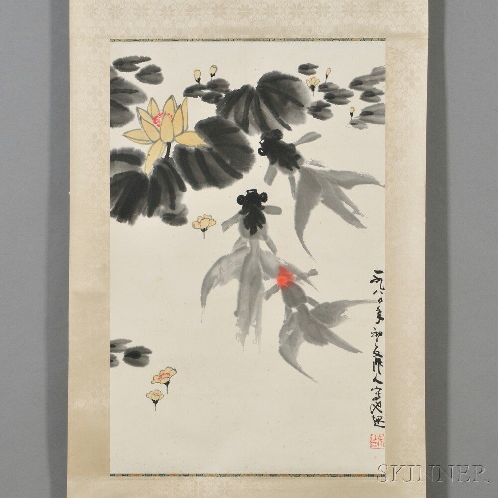 Appraisal: Hanging Scroll China ink and color on paper in the