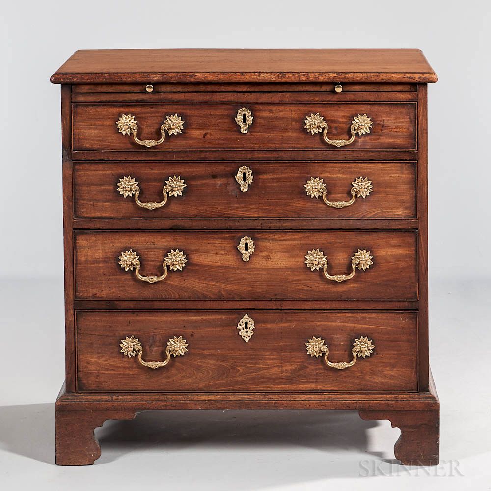 Appraisal: George III Mahogany and Mahogany-veneered Chest of Drawers George III