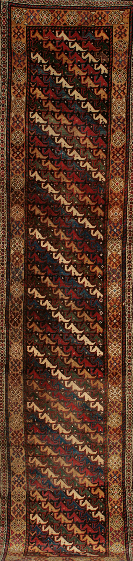 Appraisal: Baktiari Rug First Quarter th Century Blue ground with diagonal