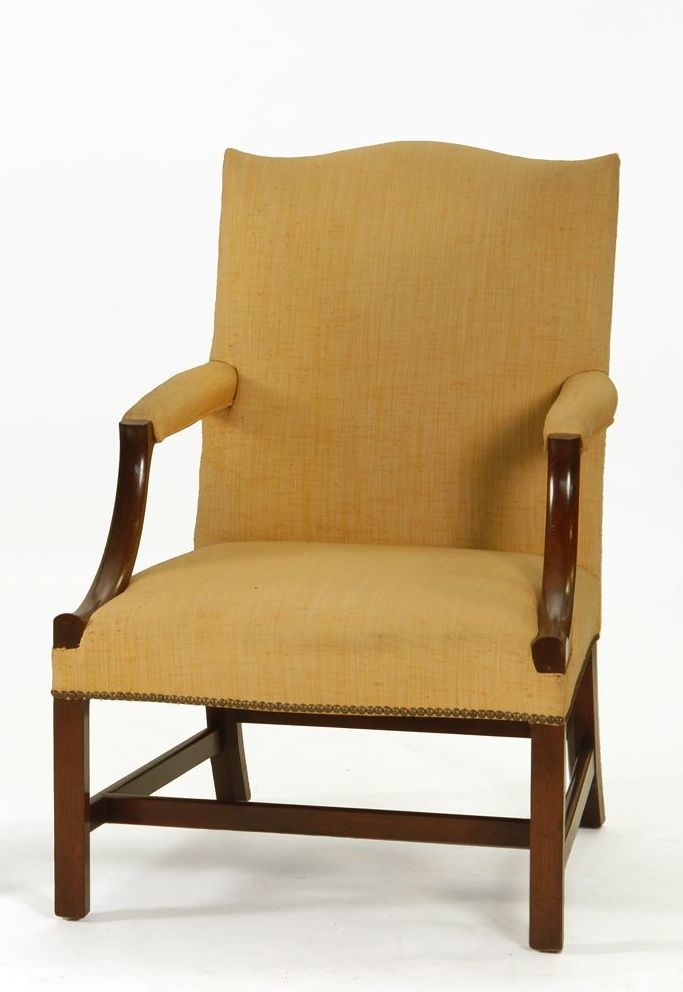 Appraisal: CHIPPENDALE-STYLE LOLLING CHAIR Attributed to Kittinger After a Colonial Williamsburg